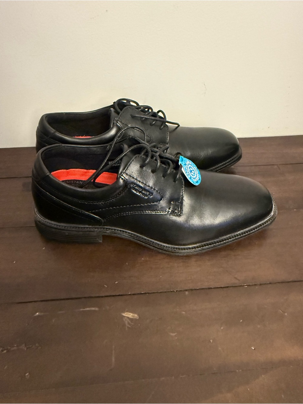 Rockport Men’s Black Leather Waterproof Oxford Shoes Size 8 M Hydro-Shield